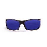 Очки Ocean Glasses Bermuda глянцевые черные / зеркально-синие линзы 2021