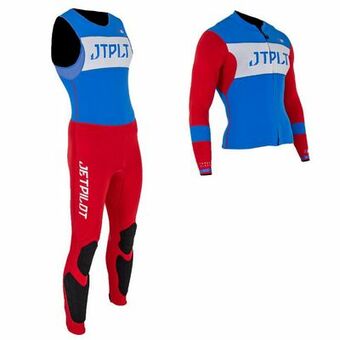 Гидрокостюм мужской длинный без рукавов+гидрокуртка на молнии Jetpilot RX Race Red/White/Blue 2023