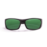 Очки Ocean Glasses Bermuda матовые черные / зеркально-зеленые линзы 2021