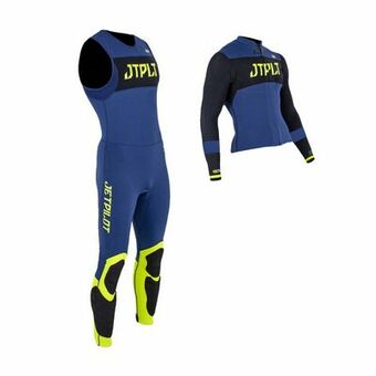 Гидрокостюм мужской длинный без рукавов + гидрокуртка на молнии Jetpilot RX Race Jacket Navy/Yellow 2022