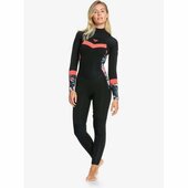 Гидрокостюм женский Roxy Syncro 5/4/3mm Chest Zip Black Bright Coral 2022