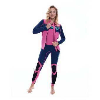 Гидрокостюм женский длинный без рукавов+гидрокуртка на молнии Jetpilot RX Jane/Jacket Navy/Pink 2022
