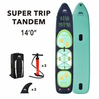 SUP-доска надувная семейная Aqua Marina Super Trip Tandem 14'0" 2023