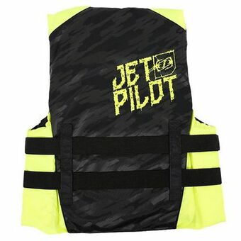 Спасательный жилет нейлон детский Jetpilot Cause Kids ISO 50N Nylon Vest Black/Yellow 2022