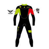 Гидрокостюм Esoteric Warrior Thermo 5/3 Lime/Red 2025